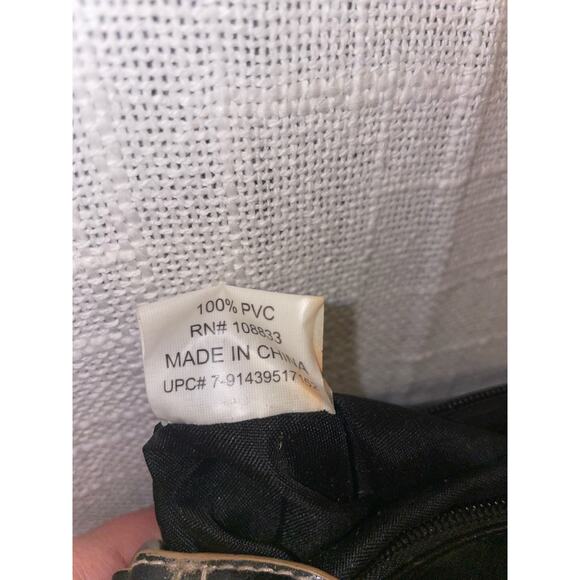 Rosetti black PVC handbag and matching ID wallet moto retro - Picture 11 of 11